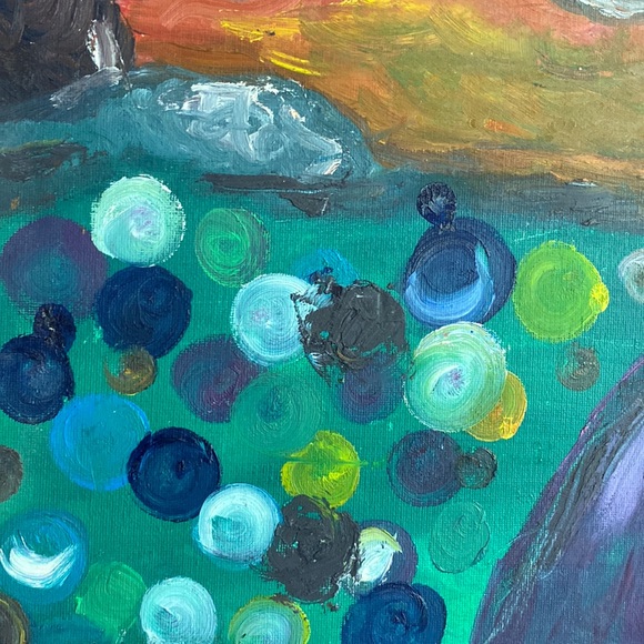 abstract mountain paintings 🗻🌲🌷💓 - Picture 3 of 4